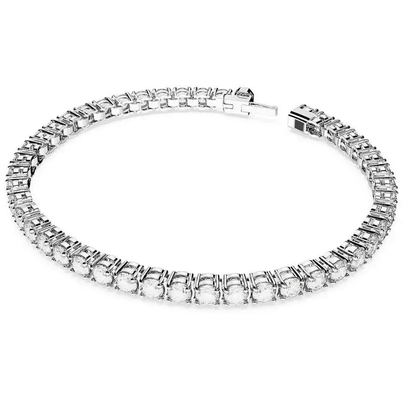Bracciale Tennis Donna Argento 925 Gioiello Swarovski miniatura 2