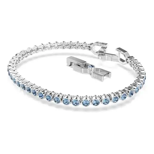 Swarovski Bracciale Tennis Imber Emily, Taglio Round, Blu, Placcato rodio miniatura 2
