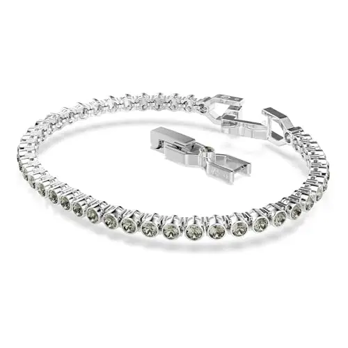 Swarovski Bracciale Tennis Imber Emily, Taglio Round, Nero, Placcato rodio miniatura 2