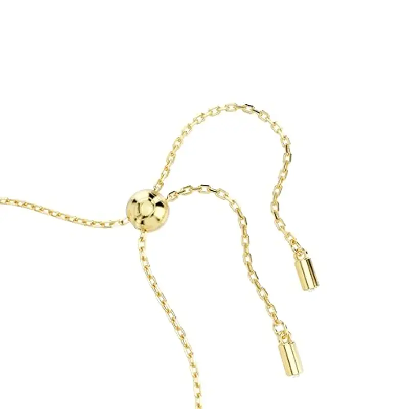 Swarovski Braccialetto Symbolica, Crystal Pearl, Quadrifoglio, evil eye, ferro di cavallo, Blu, Placcato color oro miniatura 3