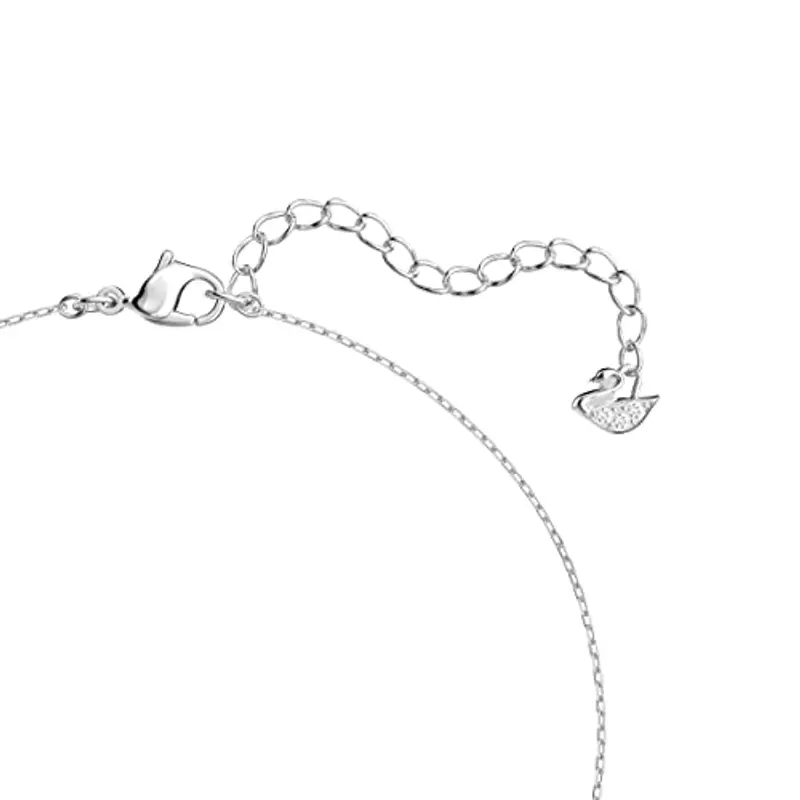 Swarovski Collana Attract, Taglio Round, Bianca, Placcato rodio miniatura 2