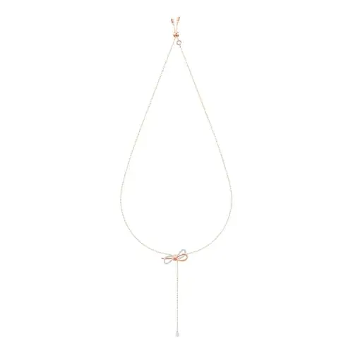 Swarovski Collana Lifelong Bow, Fiocco, Bianca, Mix di finiture miniatura 2