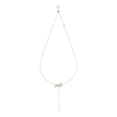 Swarovski Collana Lifelong Bow, Fiocco, Bianca, Mix di finiture miniatura 3