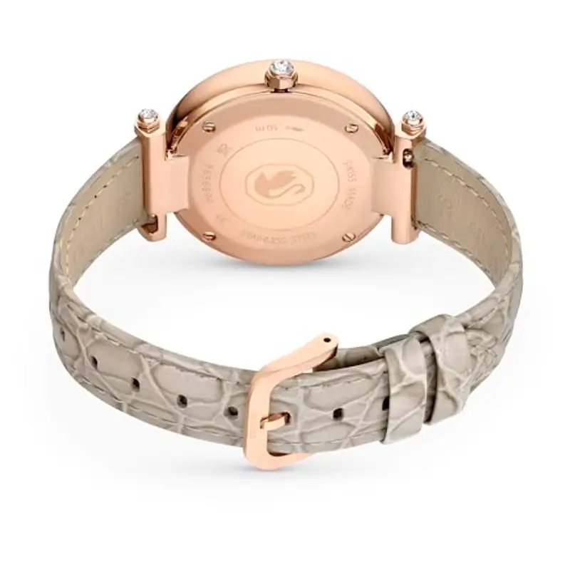 Swarovski Crystalline Wonder Orologio, con Cristalli Swarovski, Cinturino in Pelle, Finitura in Color Oro Rosa miniatura 3