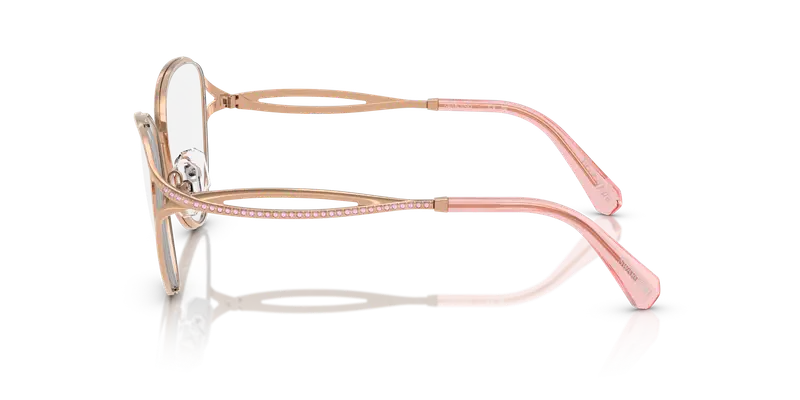 Swarovski Donna SK1017 4014 Montature da vista Metallo Oro Trasparente Cat Eye Normale miniatura 3