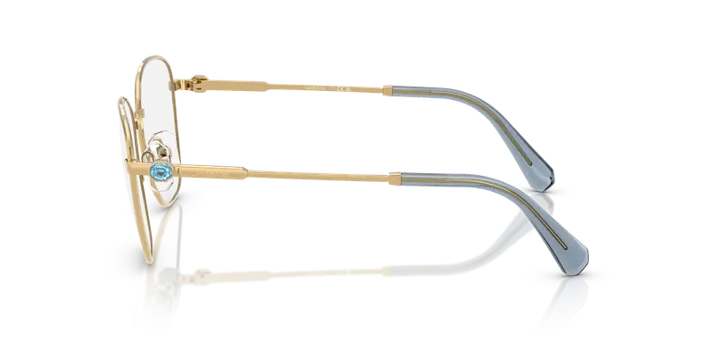 Swarovski Donna SK1019 4021 Montature da vista Metallo Oro Trasparente Squadrata Normale miniatura 3