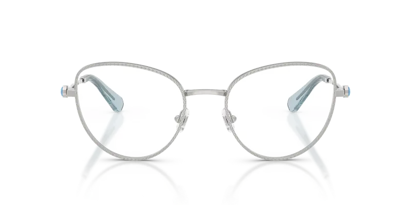 Swarovski Donna SK1022 4020 Montature da vista Metallo Argento Trasparente Cat Eye Normale miniatura 2