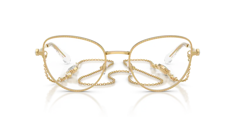 Swarovski Donna SK1022 4039 Montature da vista Metallo Oro Trasparente Cat Eye Normale miniatura 2