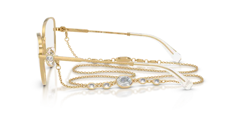 Swarovski Donna SK1022 4039 Montature da vista Metallo Oro Trasparente Cat Eye Normale miniatura 3