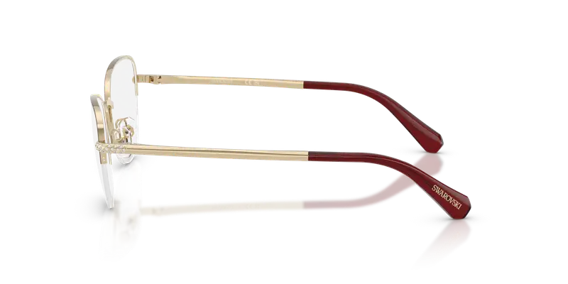 Swarovski Donna SK1023 4038 Montature da vista Metallo Oro Trasparente Cat Eye Normale miniatura 3