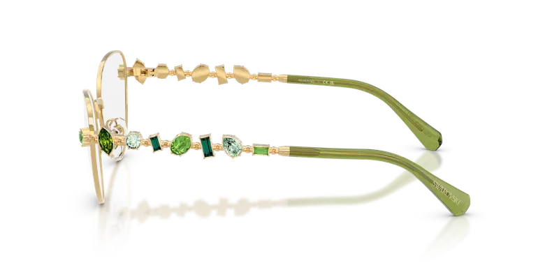 Swarovski Donna SK1024 404G Montature da vista Metallo Oro Trasparente Cat Eye Normale miniatura 3