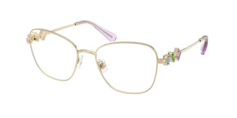 Swarovski Donna SK1025 403M Montature da vista Metallo Oro Trasparente Geometrica Normale