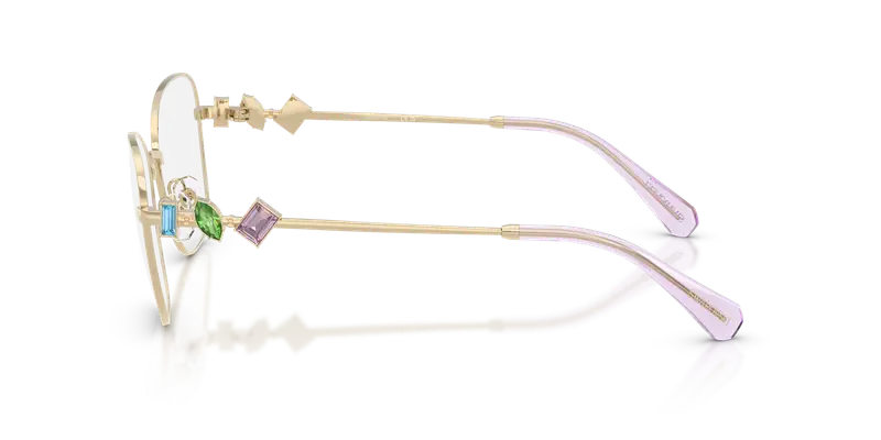 Swarovski Donna SK1025 403M Montature da vista Metallo Oro Trasparente Geometrica Normale miniatura 3