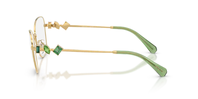 Swarovski Donna SK1025 404G Montature da vista Metallo Oro Trasparente Geometrica Normale miniatura 3