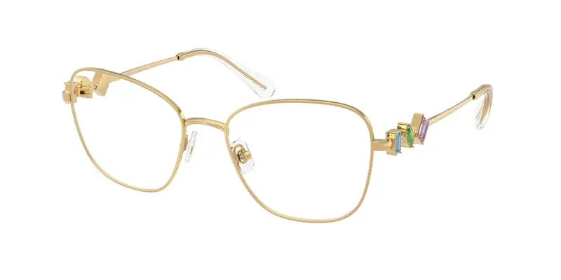 Swarovski Donna SK1025 404M Montature da vista Metallo Oro Trasparente Geometrica Normale