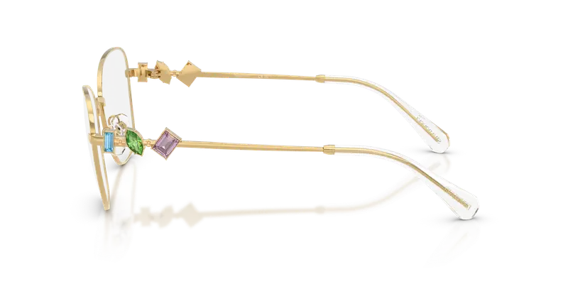 Swarovski Donna SK1025 404M Montature da vista Metallo Oro Trasparente Geometrica Normale miniatura 3