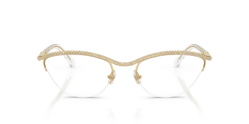 Swarovski Donna SK1026 4004 Montature da vista Metallo Oro Trasparente Rotonda Normale miniatura 2