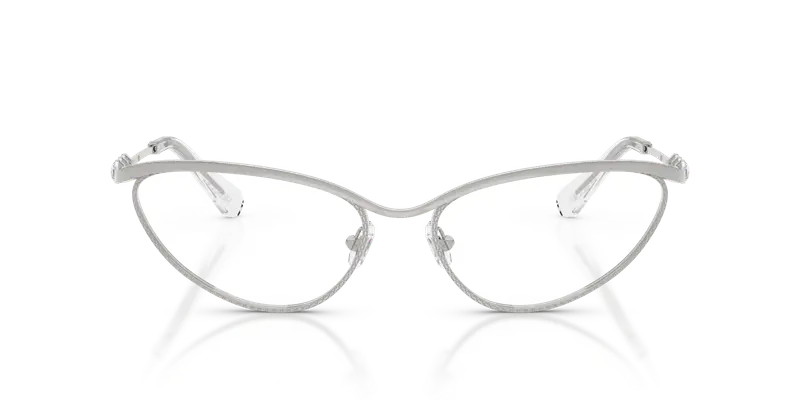 Swarovski Donna SK1027 4001 Montature da vista Metallo Argento Trasparente Cat Eye Normale miniatura 2