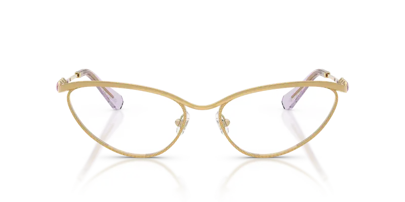 Swarovski Donna SK1027 4017 Montature da vista Metallo Oro Trasparente Cat Eye Normale miniatura 2