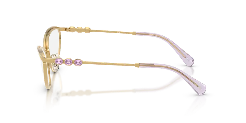 Swarovski Donna SK1027 4017 Montature da vista Metallo Oro Trasparente Cat Eye Normale miniatura 3