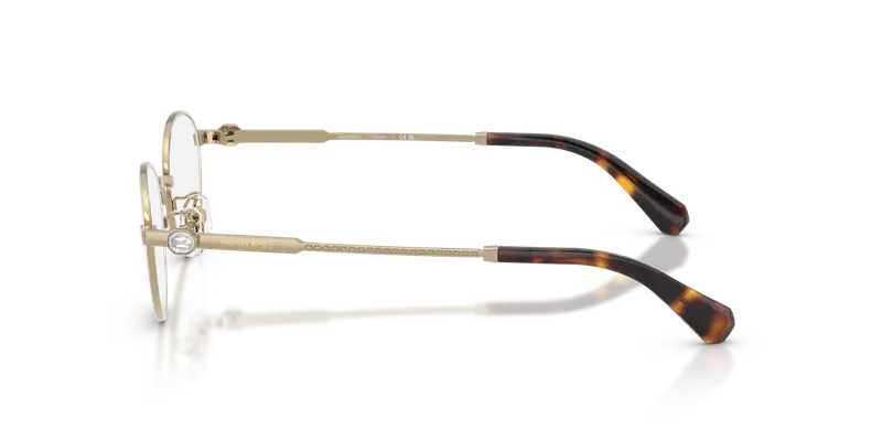 Swarovski Donna SK1028TD 4013 Montature da vista Titanio Oro Trasparente Rotonda Normale miniatura 3