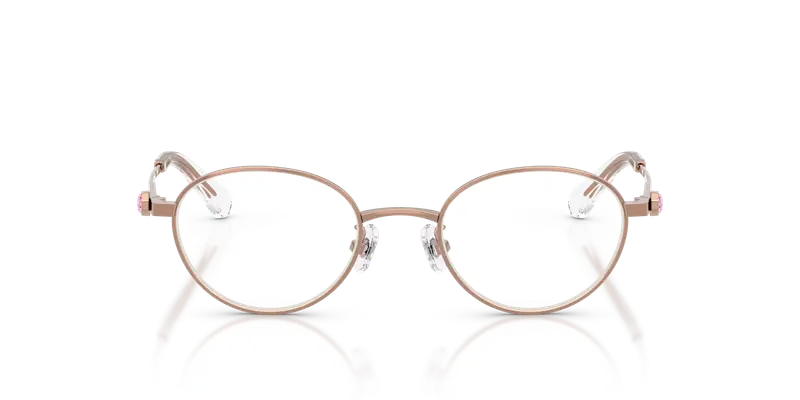 Swarovski Donna SK1028TD 4014 Montature da vista Titanio Oro Trasparente Rotonda Normale miniatura 2