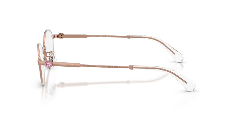 Swarovski Donna SK1028TD 4014 Montature da vista Titanio Oro Trasparente Rotonda Normale miniatura 3