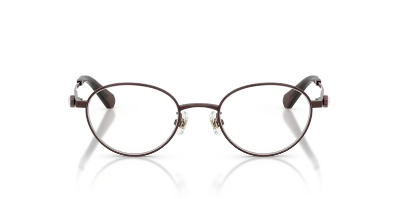 Swarovski Donna SK1028TD 4041 Montature da vista Titanio Marrone Trasparente Rotonda Normale miniatura 2