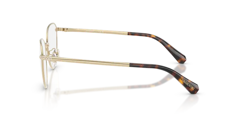 Swarovski Donna SK1029D 4013 Montature da vista Metallo Oro Trasparente Rotonda Normale miniatura 3