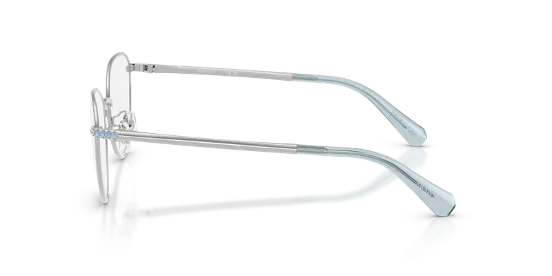 Swarovski Donna SK1029D 4020 Montature da vista Metallo Argento Trasparente Rotonda Normale miniatura 3