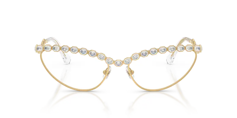 Swarovski Donna SK1030 4004 Montature da vista Metallo Oro Trasparente Cat Eye Normale miniatura 2