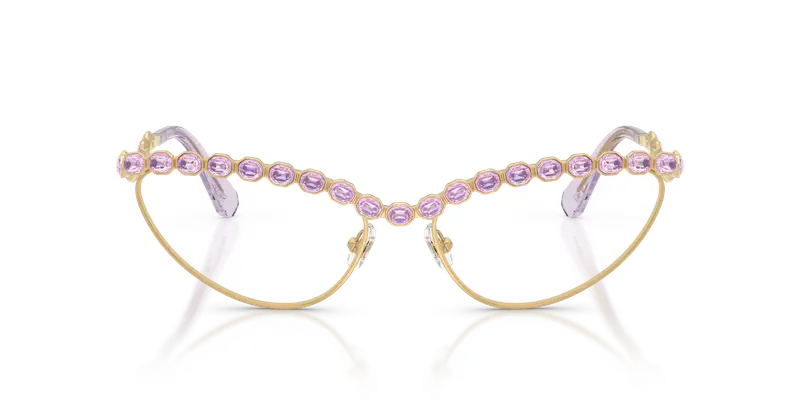 Swarovski Donna SK1030 4036 Montature da vista Metallo Oro Trasparente Cat Eye Normale miniatura 2