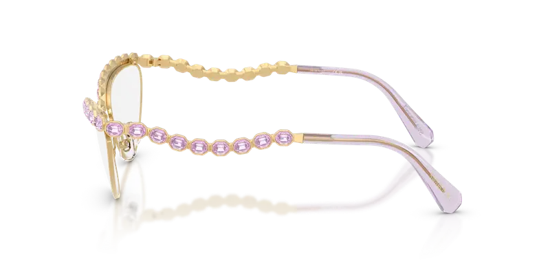 Swarovski Donna SK1030 4036 Montature da vista Metallo Oro Trasparente Cat Eye Normale miniatura 3