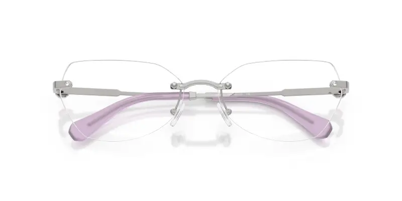 Donna SK1031 4001 Montature da vista Metallo Argento Trasparente Geometrica Normale miniatura 2