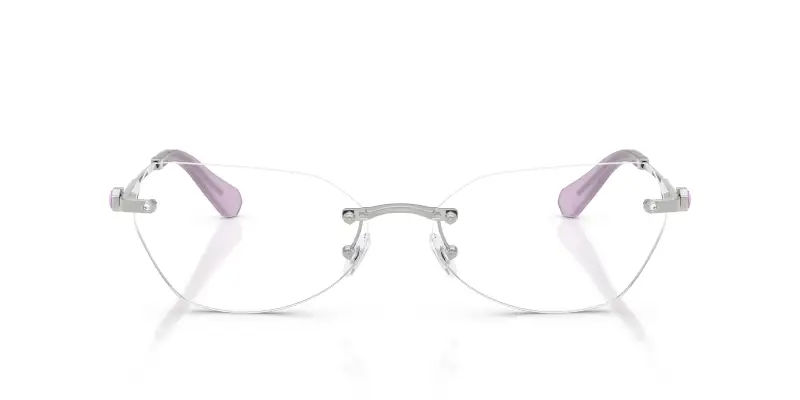 Donna SK1031 4001 Montature da vista Metallo Argento Trasparente Geometrica Normale miniatura 3