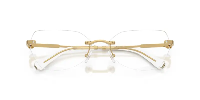 Donna SK1031 4004 Montature da vista Metallo Oro Trasparente Geometrica Normale miniatura 2