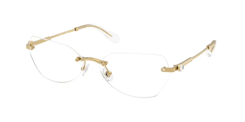 Donna SK1031 4004 Montature da vista Metallo Oro Trasparente Geometrica Normale