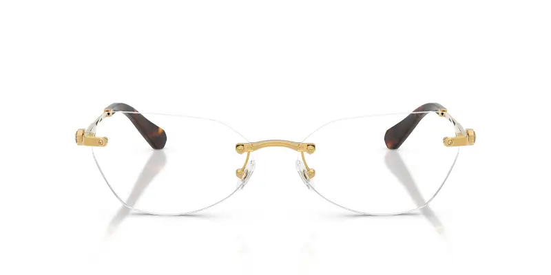 Donna SK1031 4007 Montature da vista Metallo Oro Trasparente Geometrica Normale miniatura 3