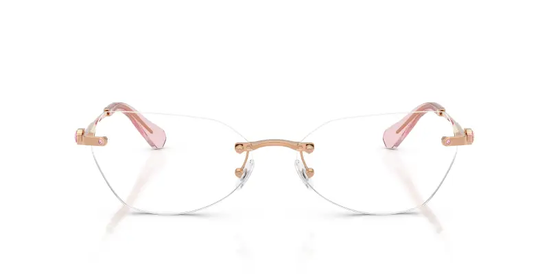 Donna SK1031 4014 Montature da vista Metallo Oro Trasparente Geometrica Normale miniatura 3