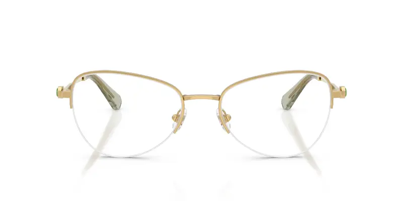 Donna SK1032 4017 Montature da vista Metallo Oro Trasparente Rotonda Normale miniatura 3