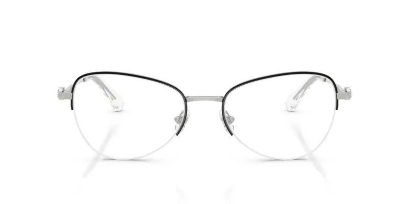 Donna SK1032 4045 Montature da vista Metallo Nero Trasparente Rotonda Normale miniatura 3