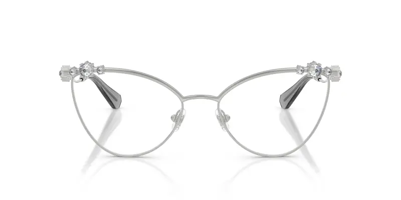 Donna SK1033 4001 Montature da vista Metallo Argento Trasparente Cat Eye Normale miniatura 3