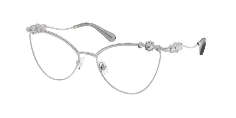 Donna SK1033 4001 Montature da vista Metallo Argento Trasparente Cat Eye Normale