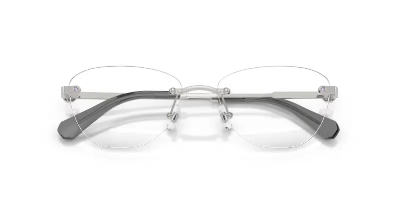 Donna SK1035D 4001 Montature da vista Metallo Argento Trasparente Rotonda Normale miniatura 2