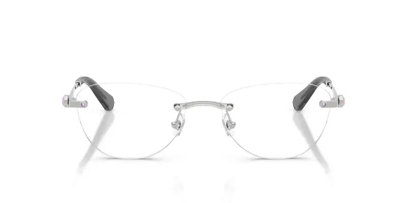 Donna SK1035D 4001 Montature da vista Metallo Argento Trasparente Rotonda Normale miniatura 3