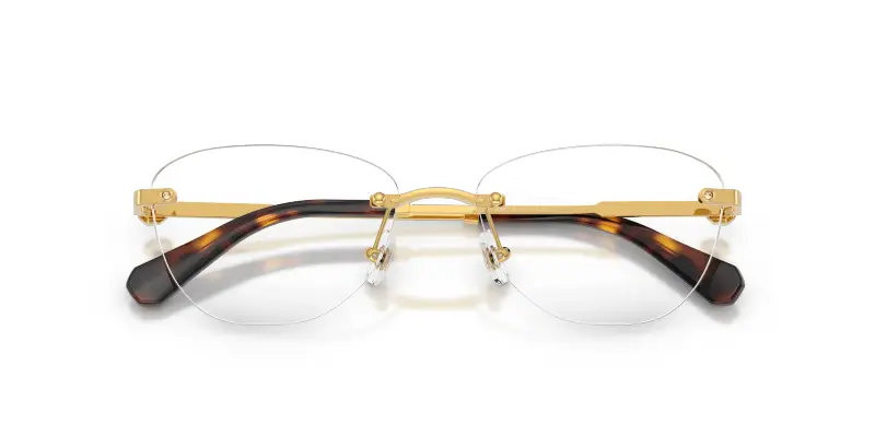 Donna SK1035D 4007 Montature da vista Metallo Oro Trasparente Rotonda Normale miniatura 2