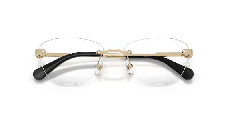 Donna SK1035D 4013 Montature da vista Metallo Oro Trasparente Rotonda Normale miniatura 2