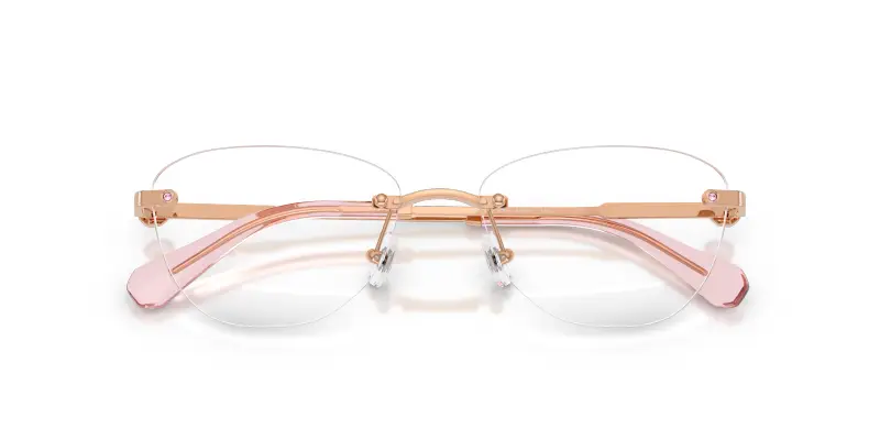 Donna SK1035D 4014 Montature da vista Metallo Oro Trasparente Rotonda Normale miniatura 2