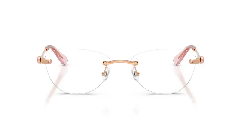 Donna SK1035D 4014 Montature da vista Metallo Oro Trasparente Rotonda Normale miniatura 3