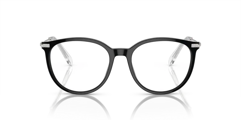 Swarovski Donna SK2009 1001 Montature da vista Acetato Nero Trasparente Pantos Normale miniatura 2